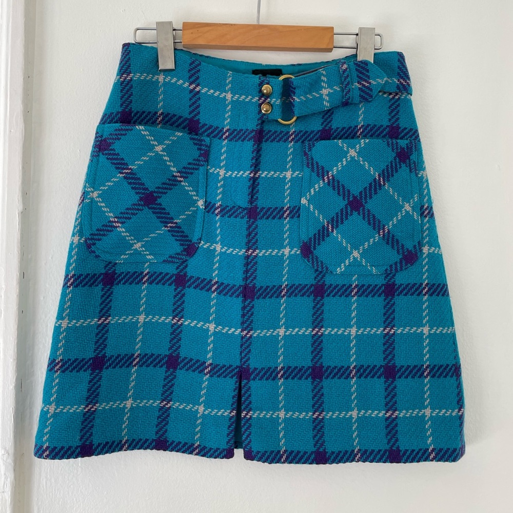 Vintage Anna Sui Plaid Mini Skirt